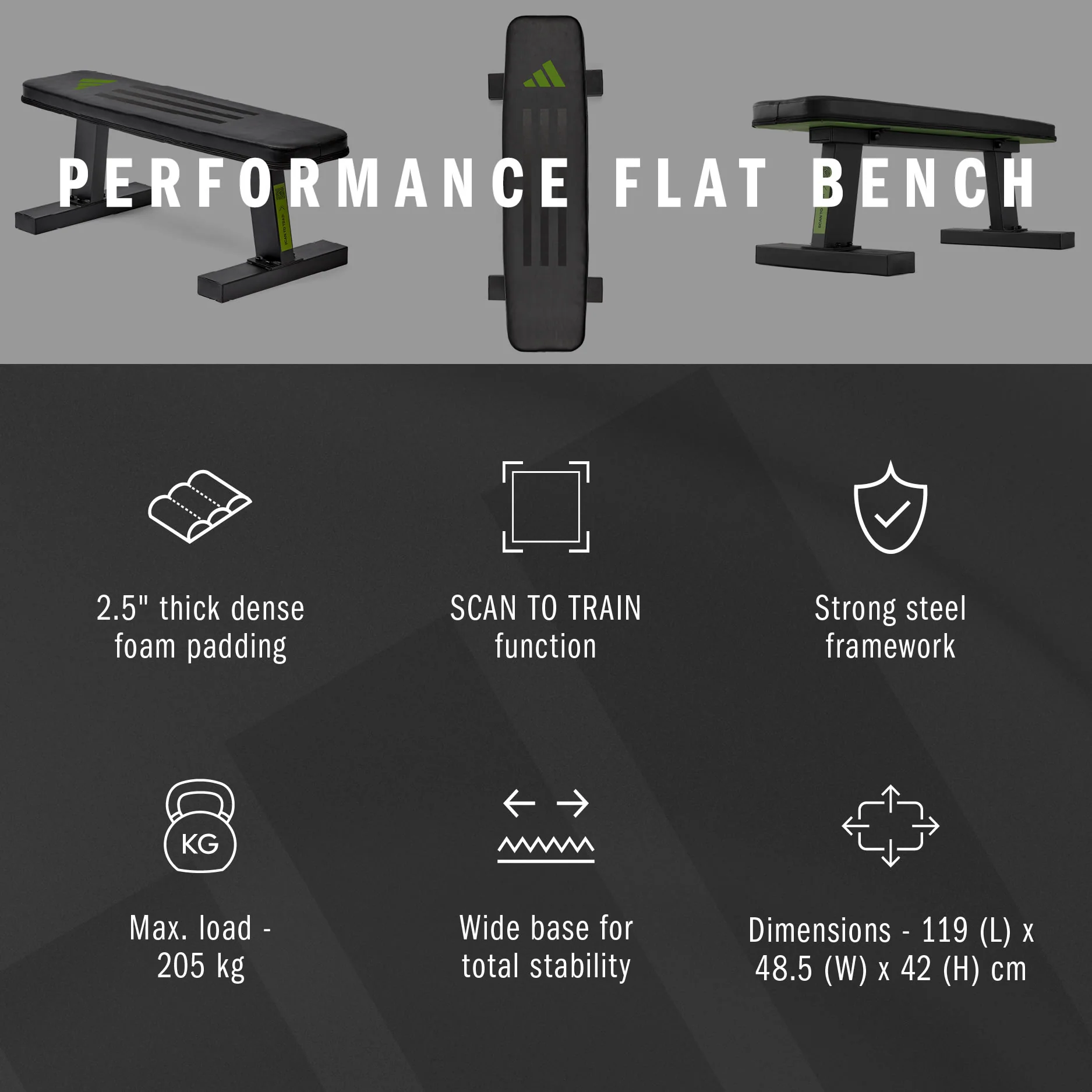 adidas Performance Flat Bench Flachbank - Image 3