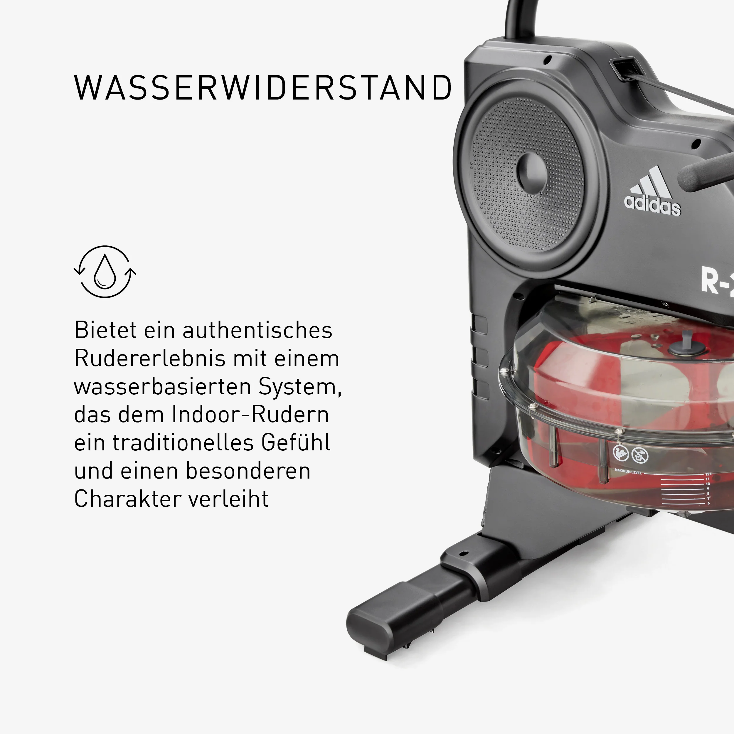 adidas R-21 Water Rower Bluetooth Wasserrudergerät - Image 3