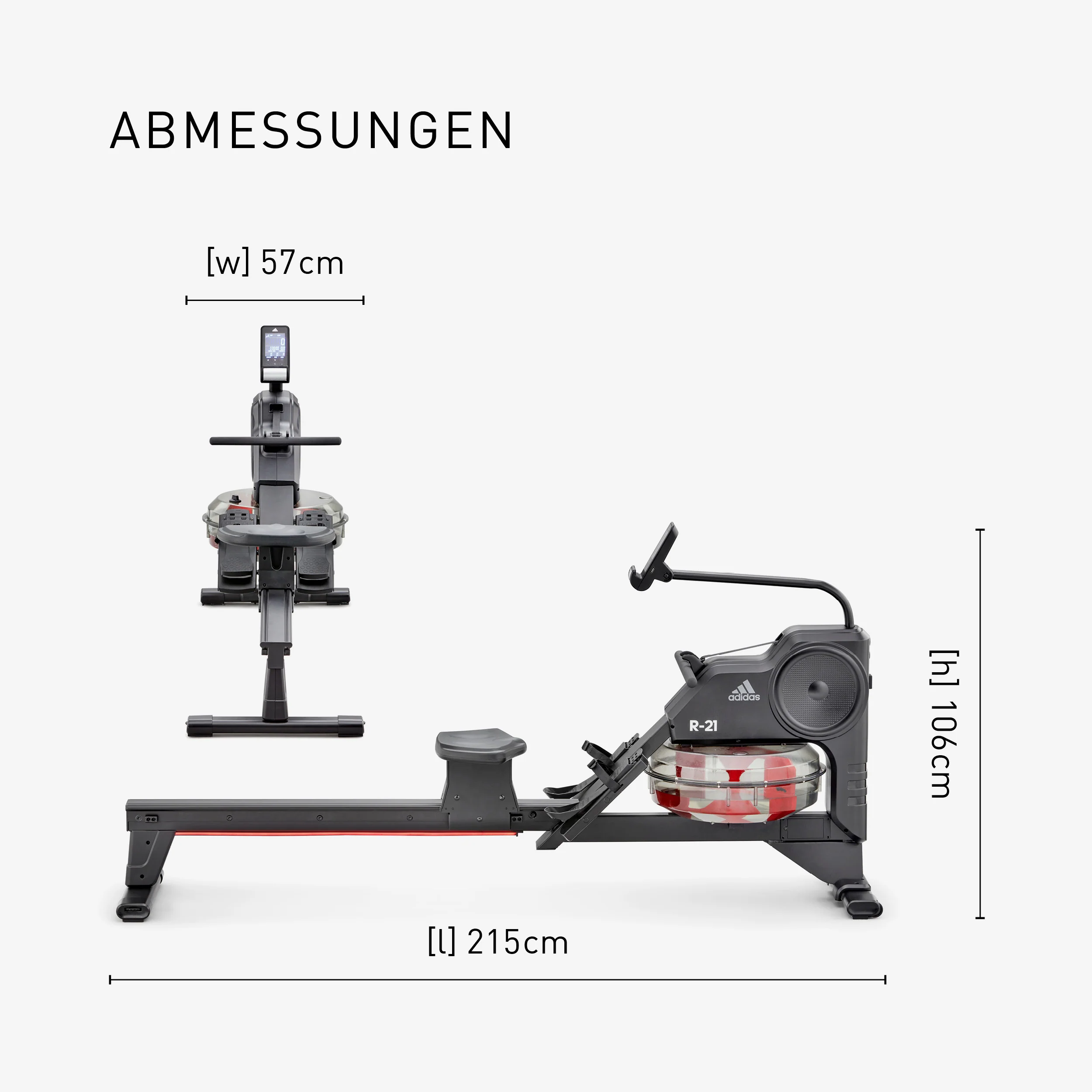 adidas R-21 Water Rower Bluetooth Wasserrudergerät - Image 4