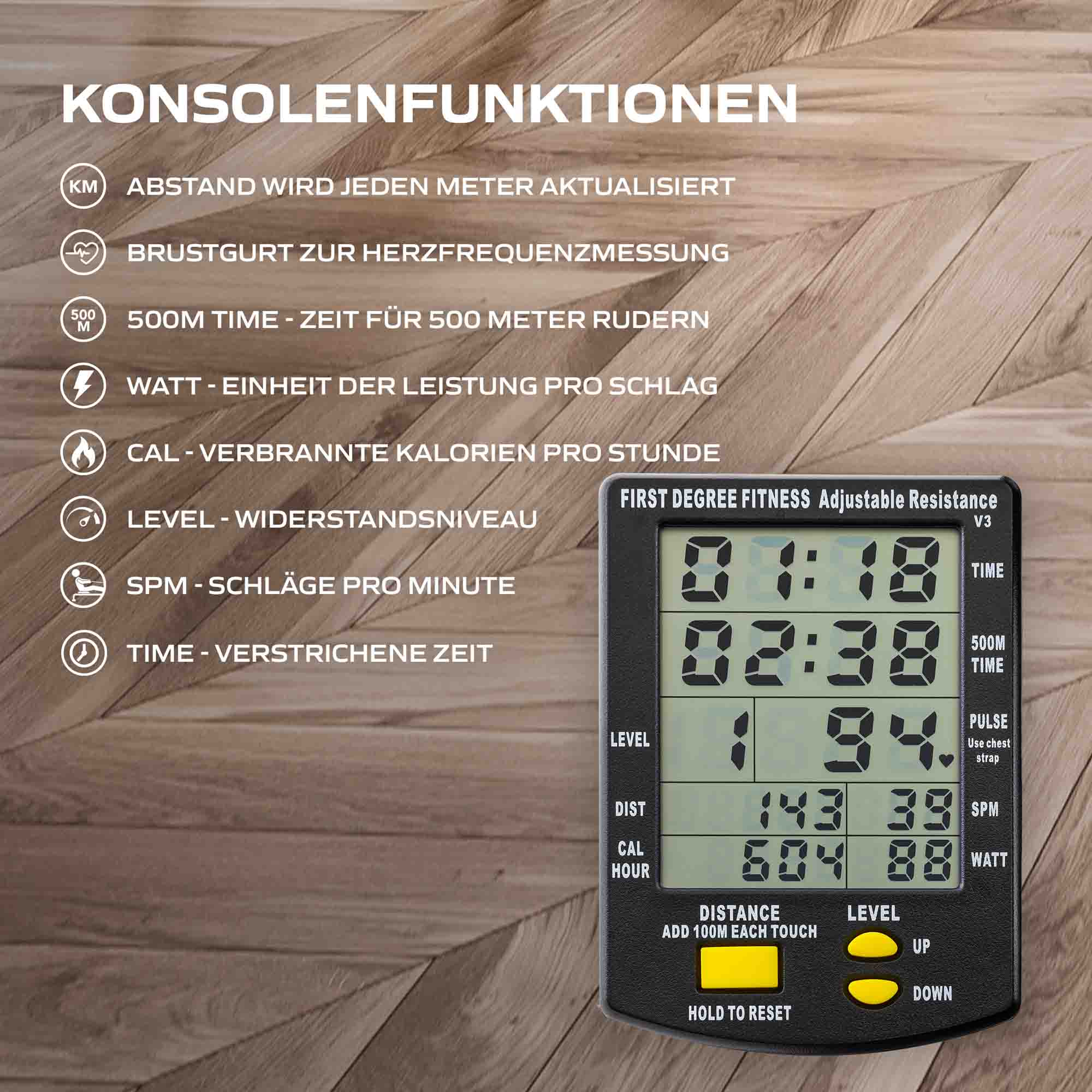 Fluid Rower Rudergerät Apollo Plus Black - Image 5