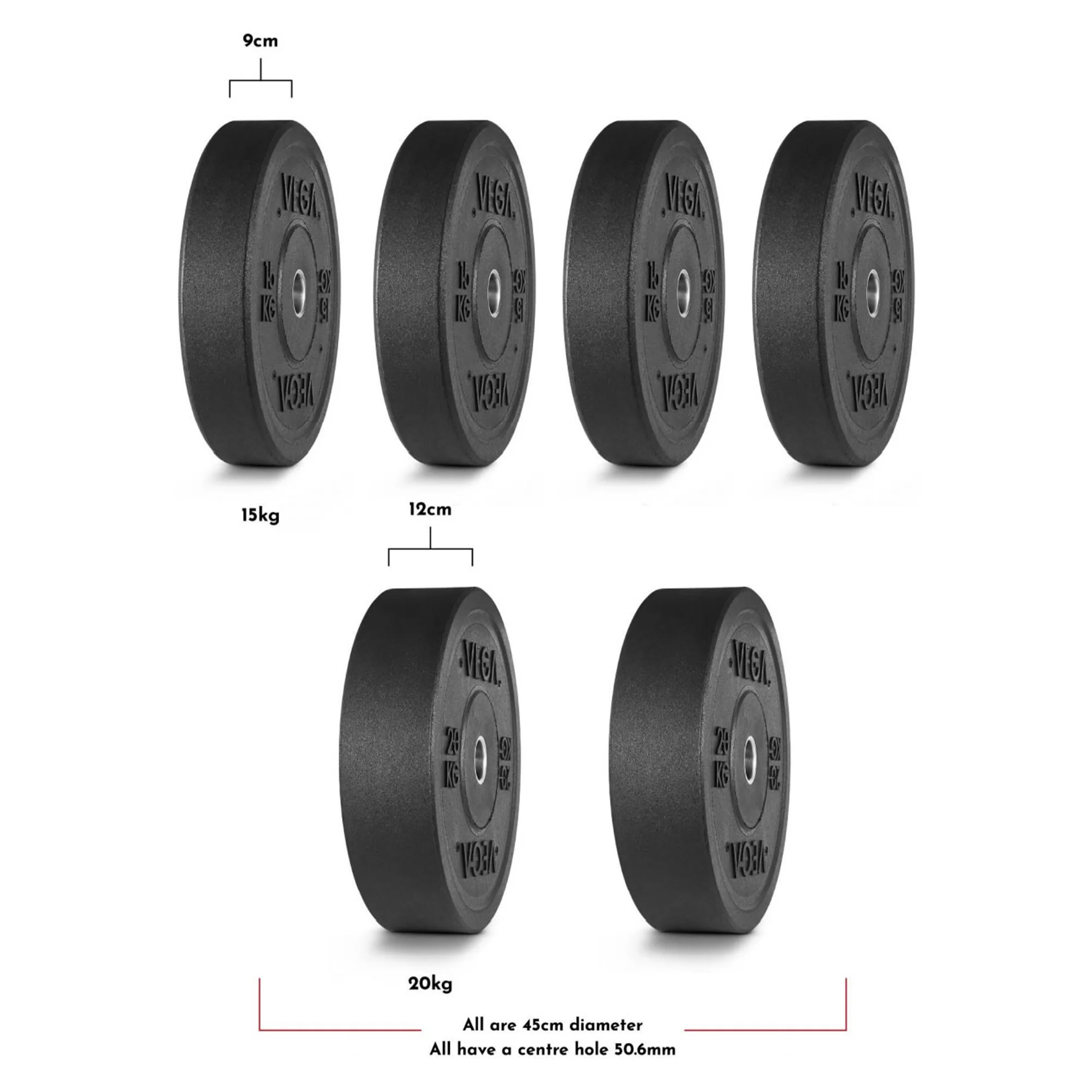 Fuel Fitness Hantelscheibenset Olympia 100kg V2