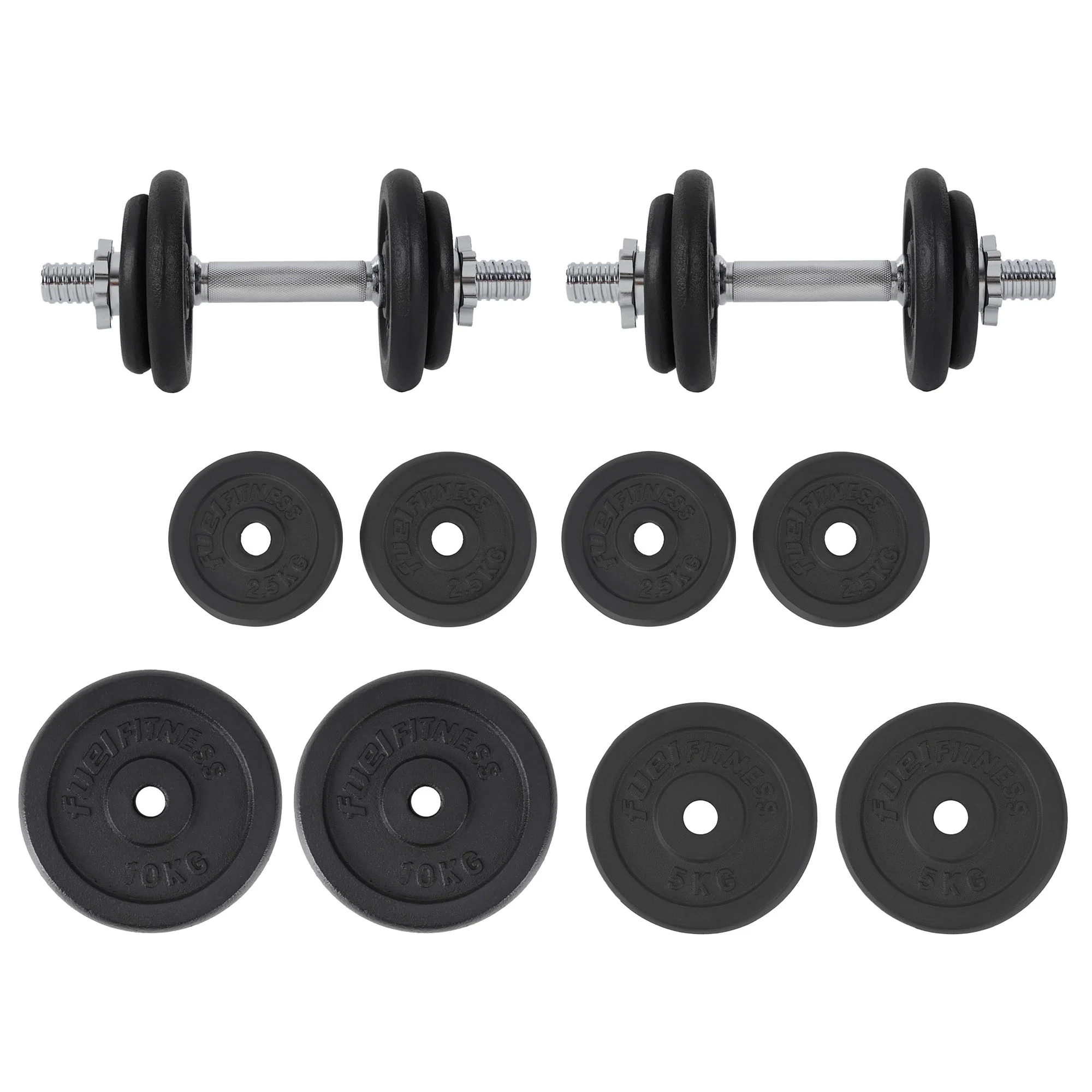 FUEL Fitness Kurzhantelset Guss 60kg