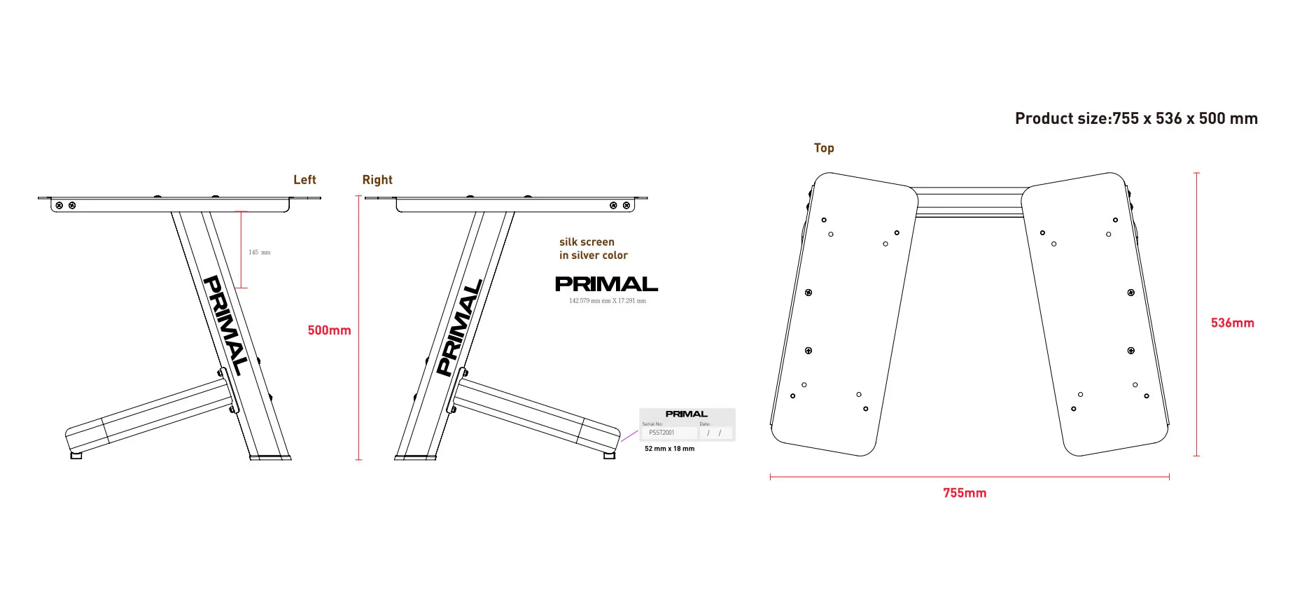 Primal Personal Series Hantelablage für verstellbare Hanteln 34kg/75lb - Image 3