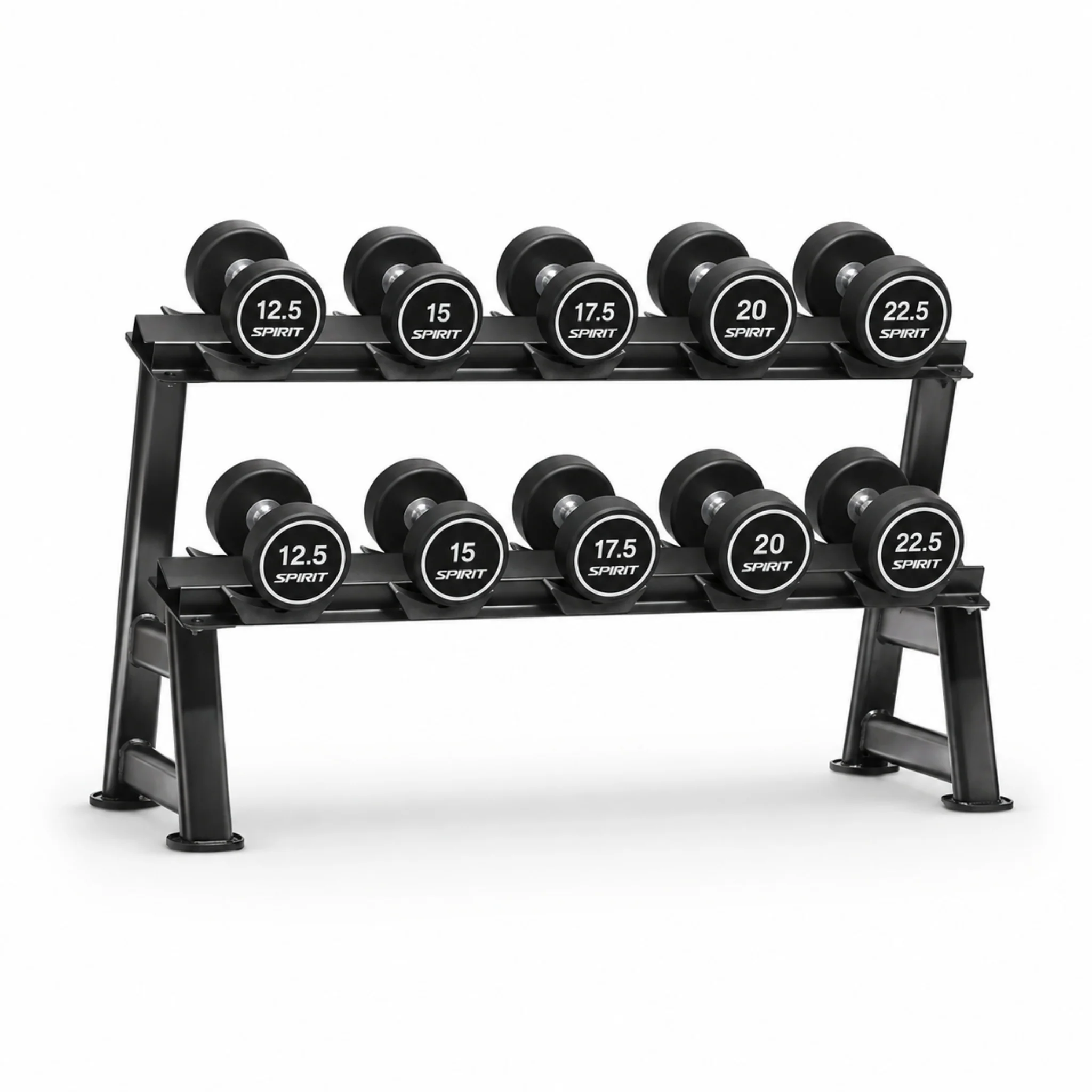 Spirit Fitness Round Rubber Kurzhantel - Image 18
