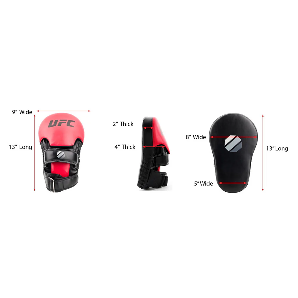 UFC lange gebogene Handpratze Long Curved Focus Mitts 1 Paar - Image 3